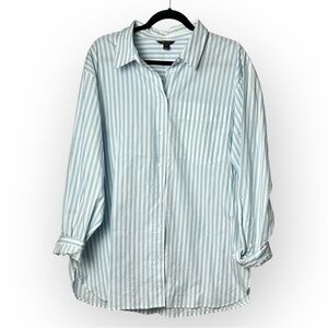 RW&CO Blue & White Stripe Dress Shirt L